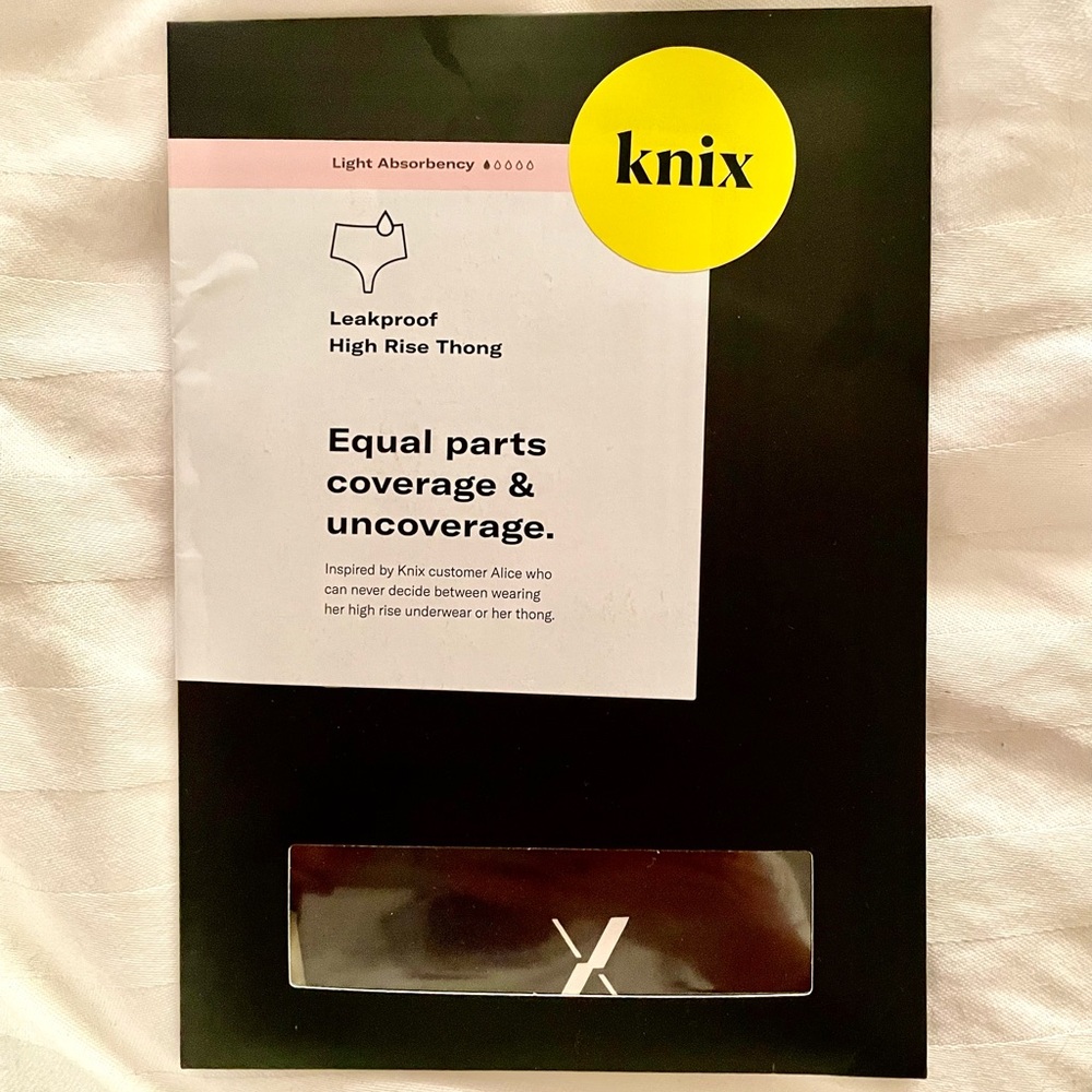 Knix High Rise Leakproof Thong Black M Period Underwear